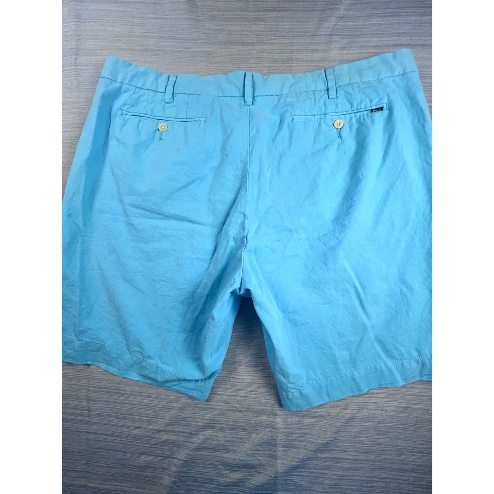 Polo Ralph Lauren Mens Classic Fit Chino Shorts 40 SkyBlue Cotton Twill 9 Inseam